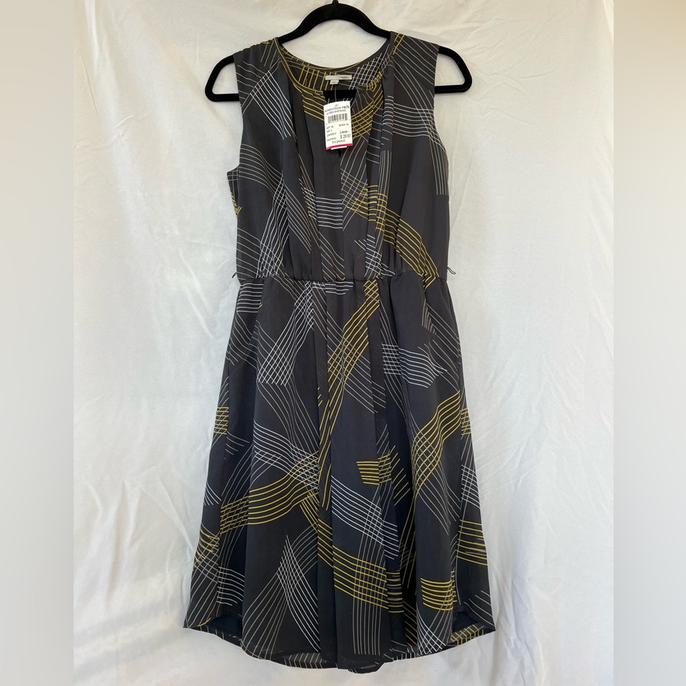Stylish Gray and Yellow Women's Dress